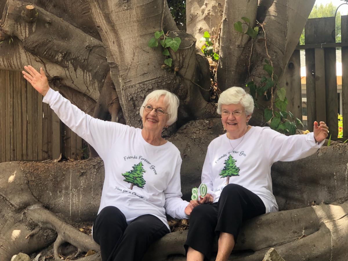 Friends Forever Grove - Darlene and Linda, celebrating 50 years of friendship