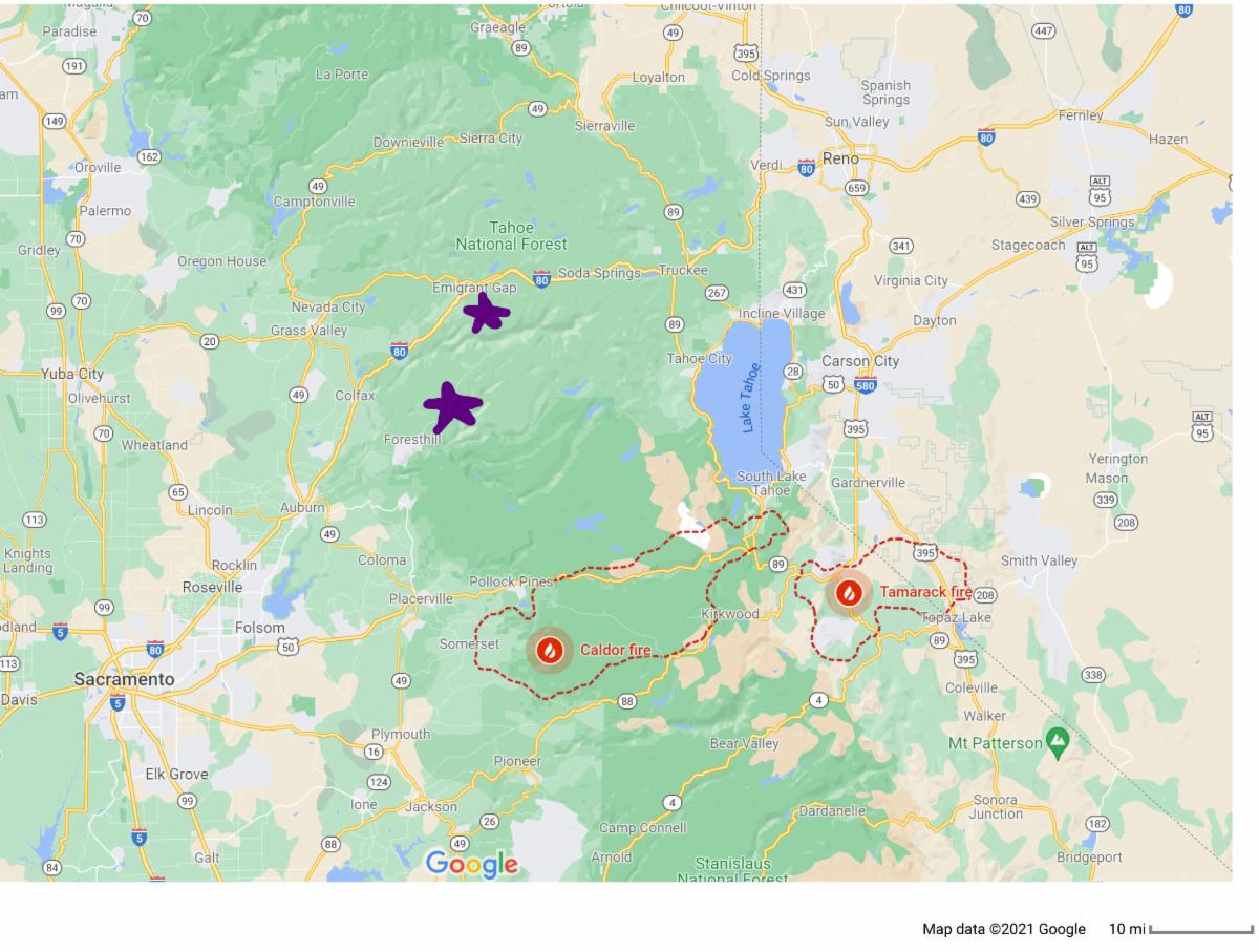 Tahoe Trees are Safe from Caldor Fire